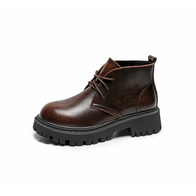 Women's For Foot Beauty Brown British Style Boots