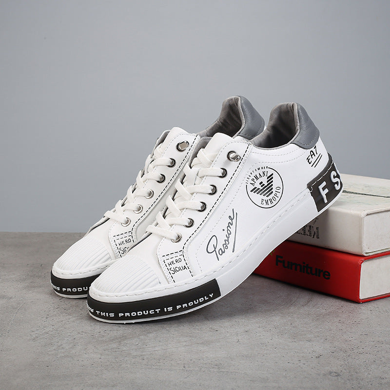Men's Flat Fashion Board Korean Style Printed Men's Shoes