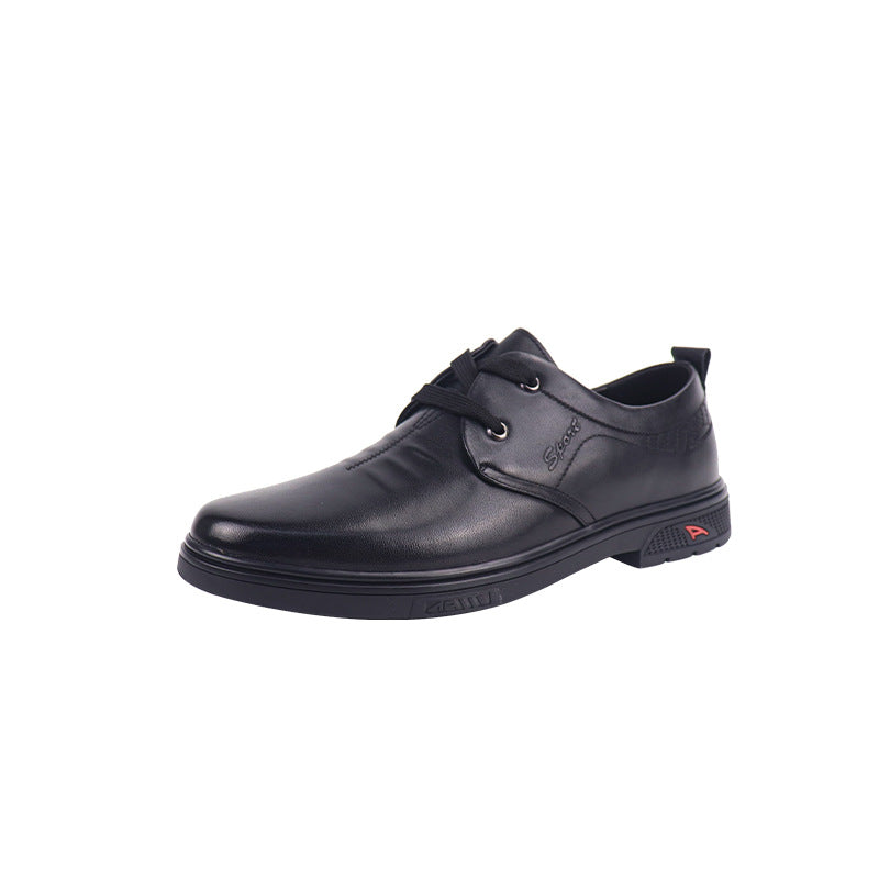 Men's First Layer Cowhide Lace Up Brown Leather Shoes