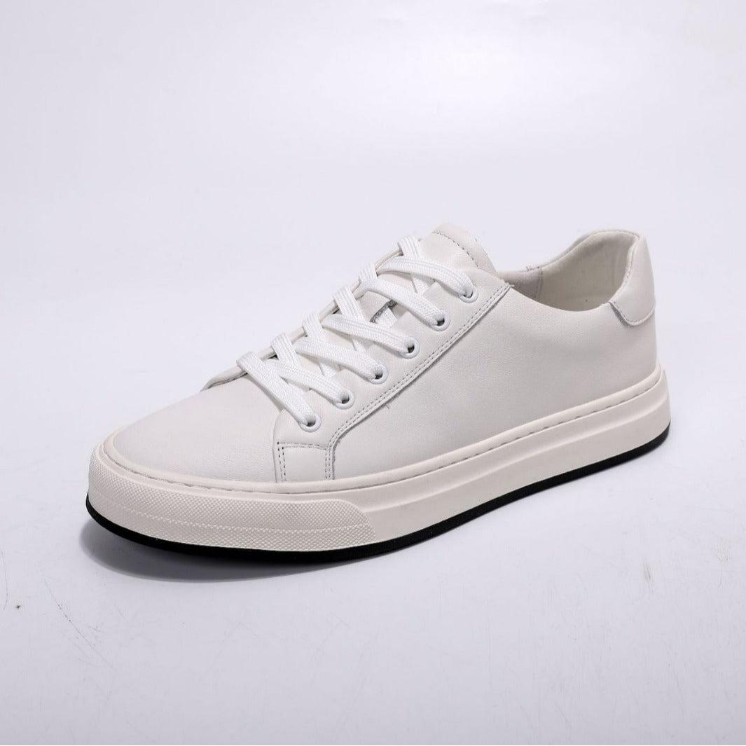 Men's Versatile Fashion Low Top White Trendy Comfortable Sneakers