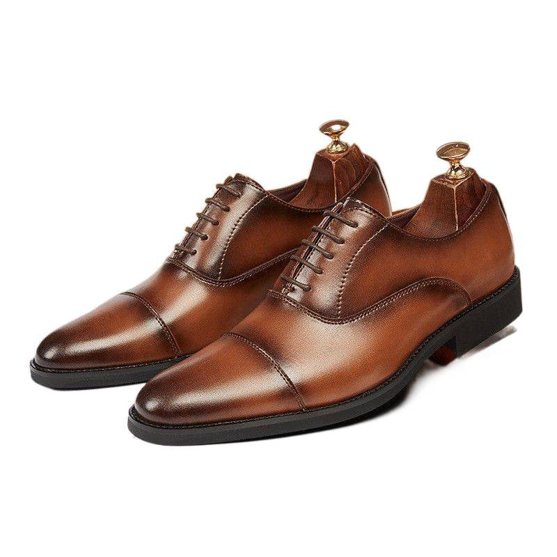 Green Formal Wear Breathable Korean Style Performance Graphy Wedding Best Men's Business Leather Shoes