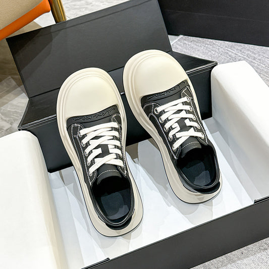 Women's Big Head Fashionable Retro Platform Height Increasing Women's Shoes