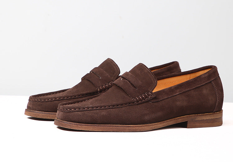 Men's Cowhide Genuine Doug Slip-on Suede Frosted Loafers