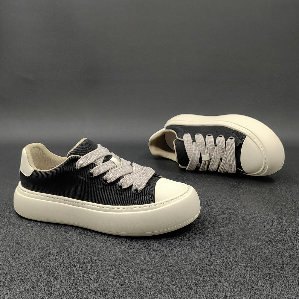 Men's Thick Bottom Breathable Biscuit Shape Board Sneakers