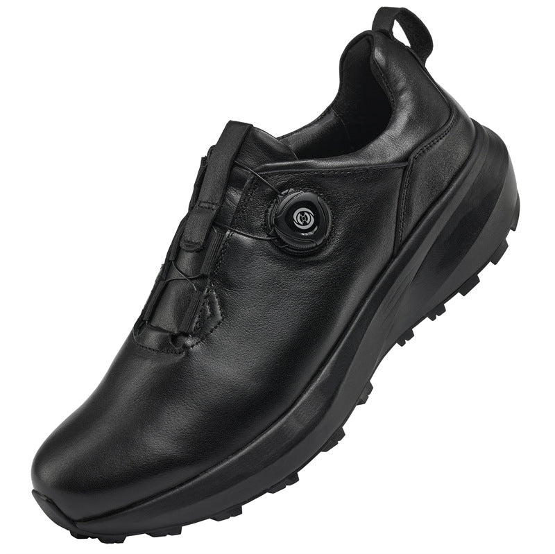 Button Comfortable Commuter Platform Height Increasing Outdoor Sports Leather Shoes