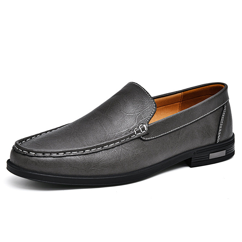 Men's Size Cowhide British White Business Formal Leather Shoes