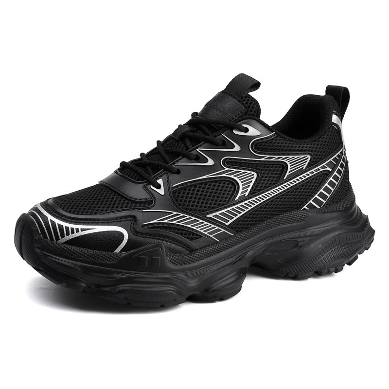 Men's Youth Fashion Invisible Height Increasing Insole Platform White Personality Tide Casual Shoes