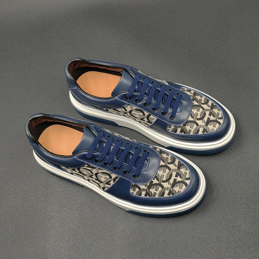 Men's Spring Fashionable Light Luxury Platform Sneakers