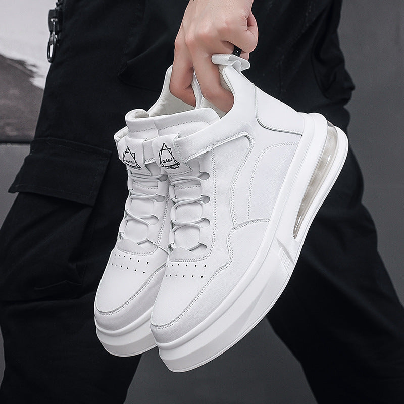 Men's Air Cushion Soft Bottom White Fashion Casual Shoes