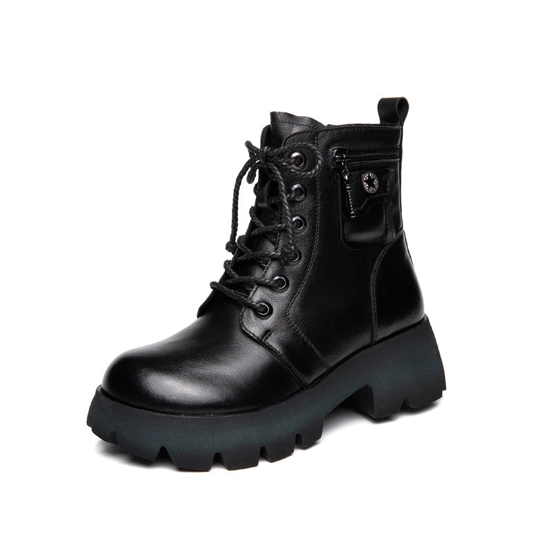 Women's Elegant Martin British Fashion Platform Boots