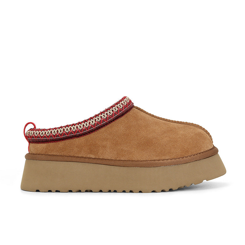 Women's With Fleece Lining Thick Furry Bottom Snow Boots