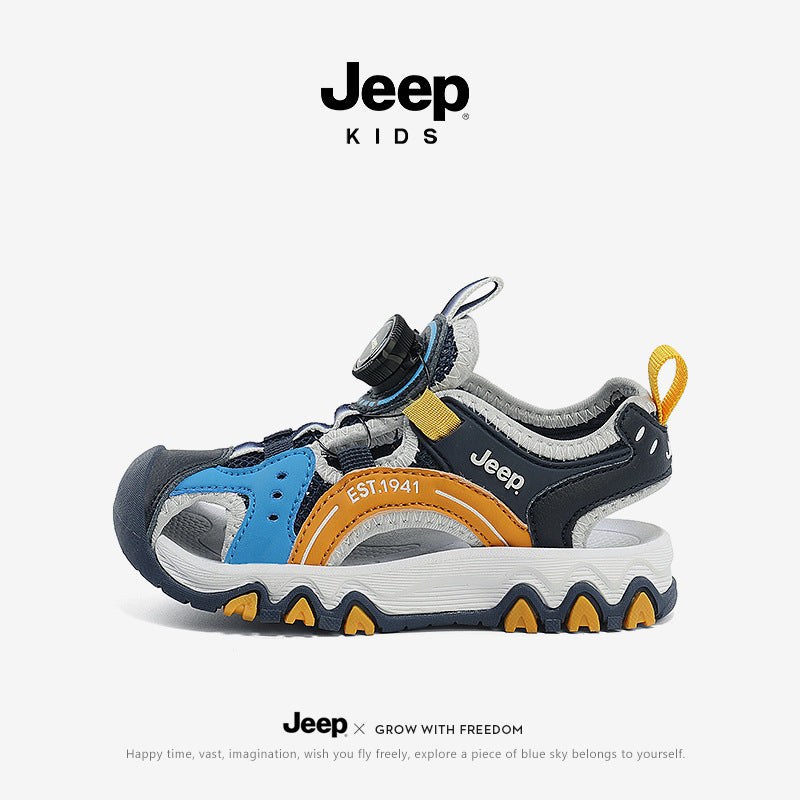Toe Summer Medium Large Buttoned Boys Kid's Sandals