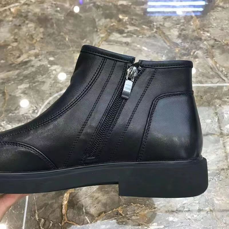 Men's Genuine Soft Martin Side Zip Short Boots