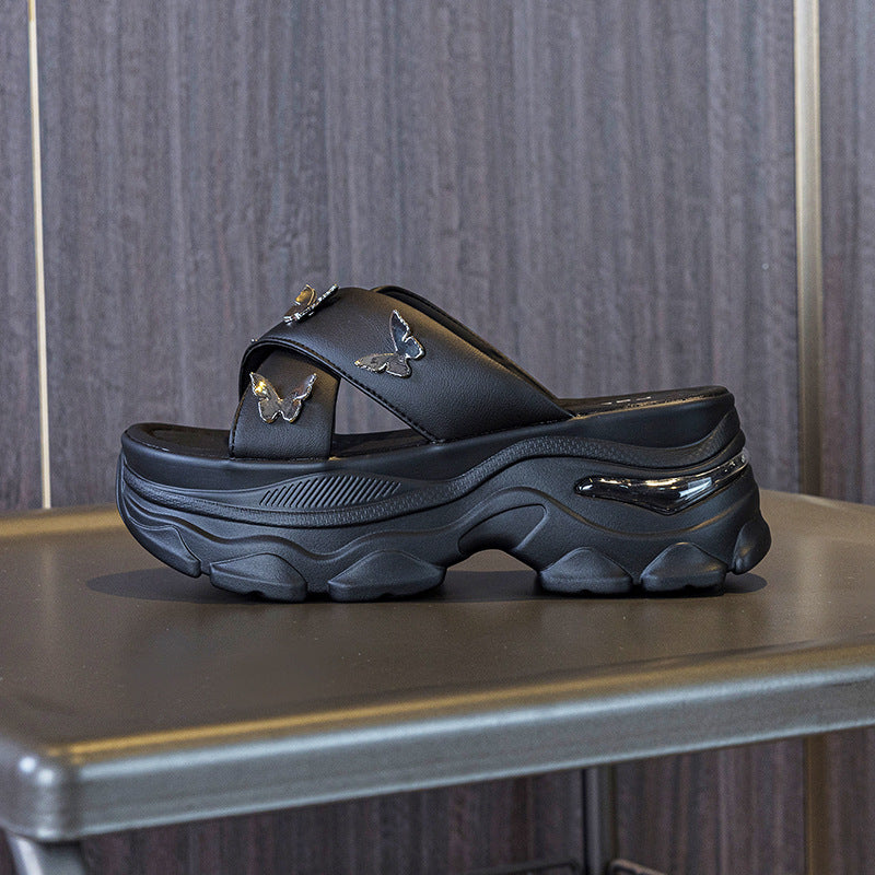 Women's High-rise Flip-flops Summer Outdoor Fashion Platform Slippers