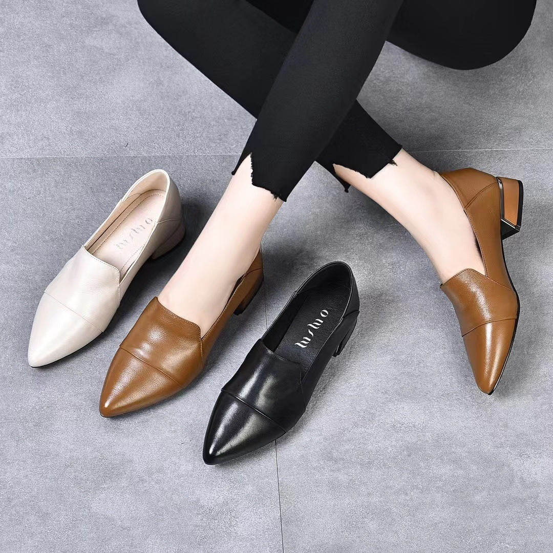 Women's Low-cut Chunky Spring Versatile Summer Red Women's Shoes