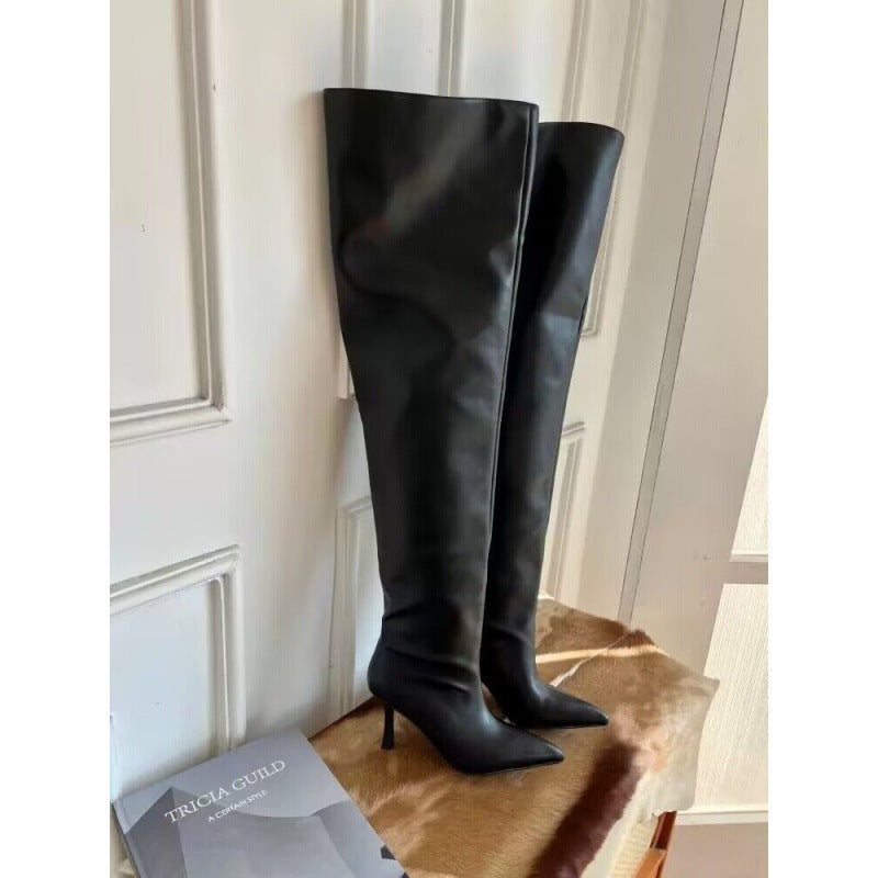 Tube Circumference High Long Hot Pointed Stiletto Over The Knee Boots