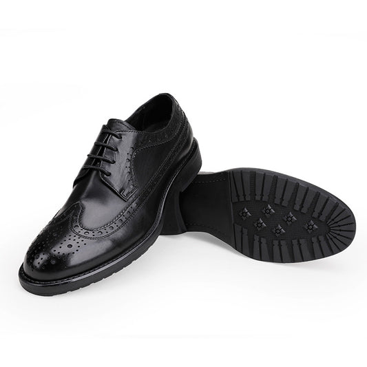 Men's Size Genuine Cattlehide Surface British Style Brogue Business Leather Shoes