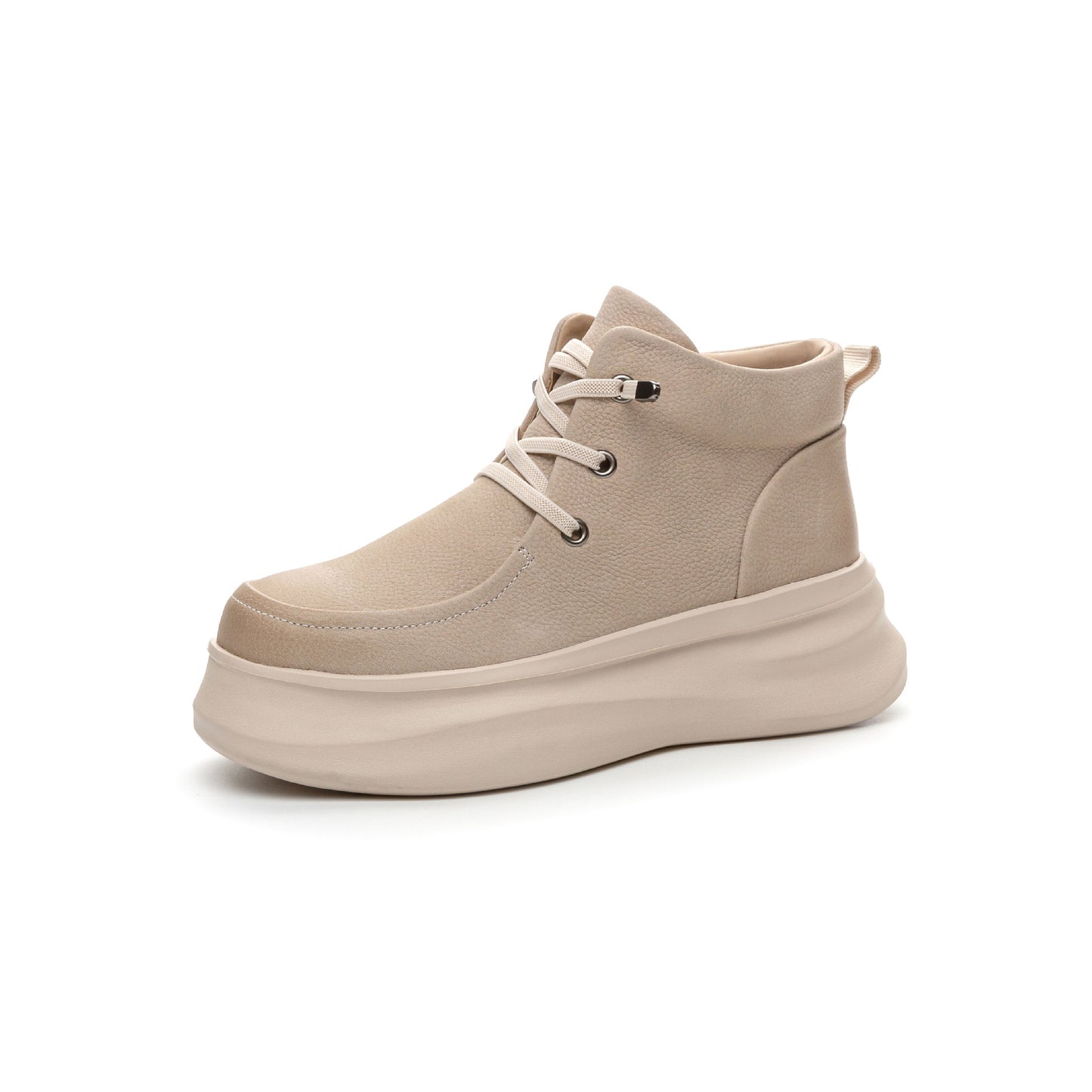 Women's & Men's First Layer Cowhide Thick Bottom Heightened Men's Shoes