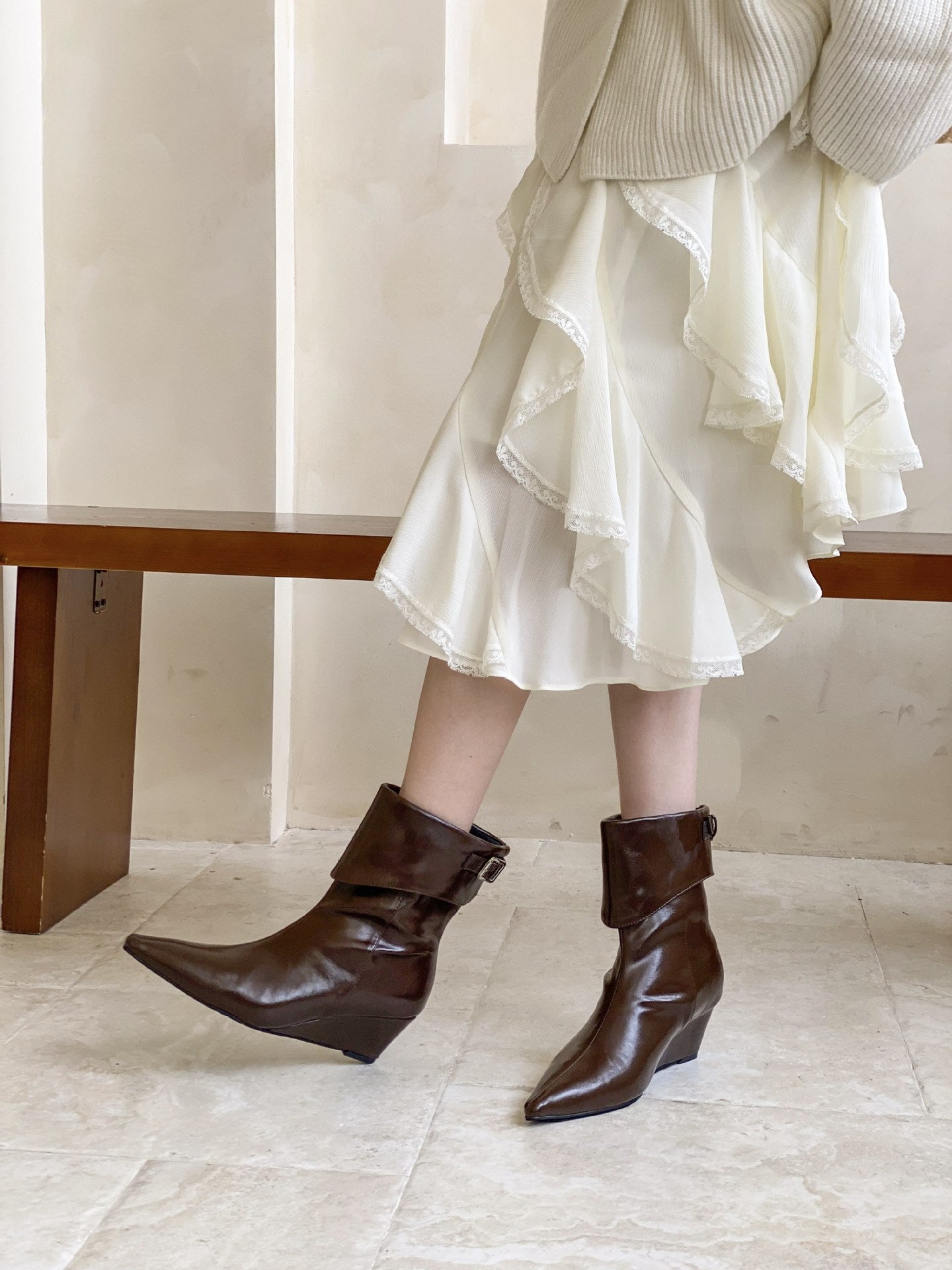 Women's Wedge Elegant Slimming French Fashion Sexy Boots