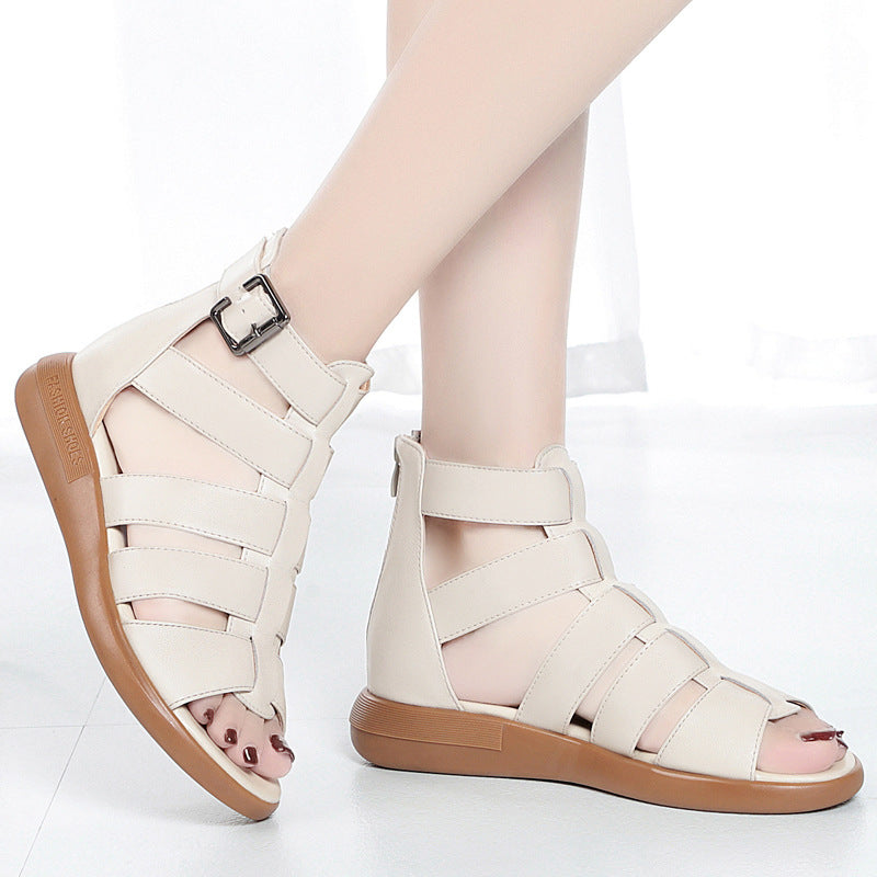 Women's Genuine Mesh Flat Low Plus Size Sandals
