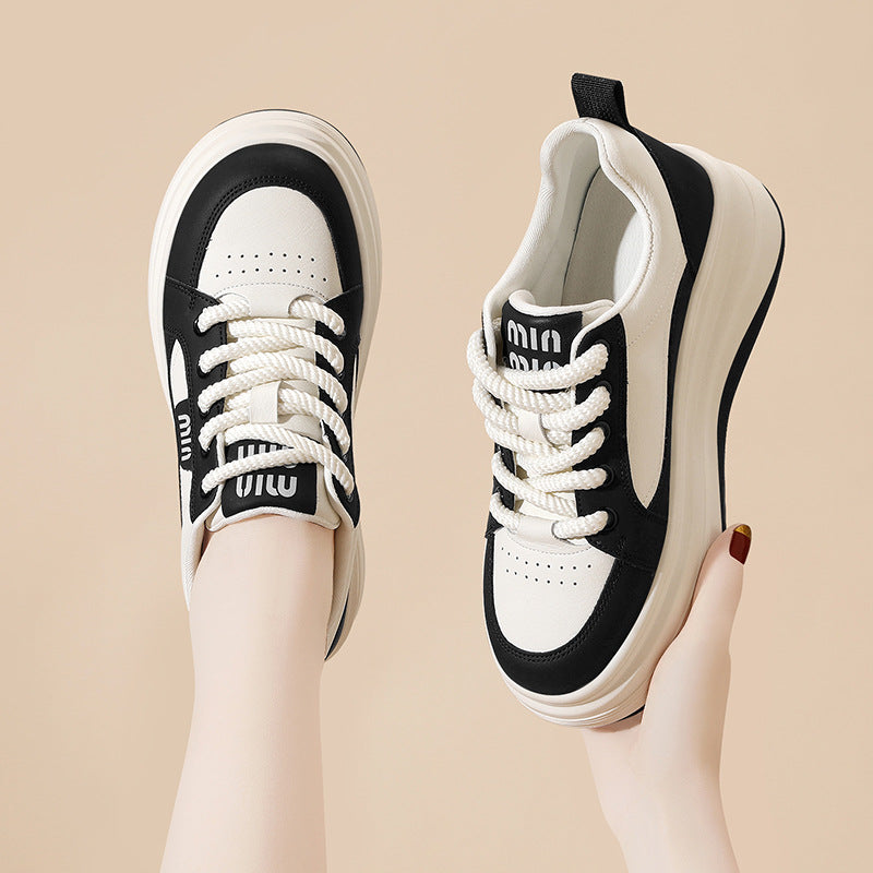 Women's Retro Platform Height Increasing Dissoed Versatile Casual Shoes