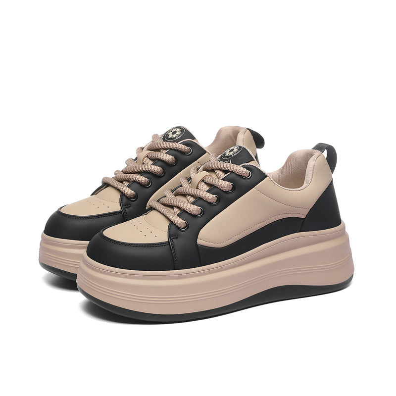 Women's Retro Platform Height Increasing Dissoed Versatile Casual Shoes