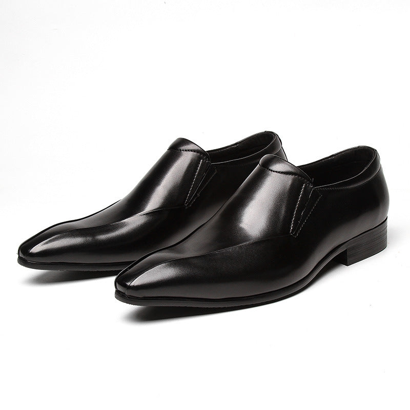 Men's Shiny Patent Fashion British Pointed Toe Leather Shoes