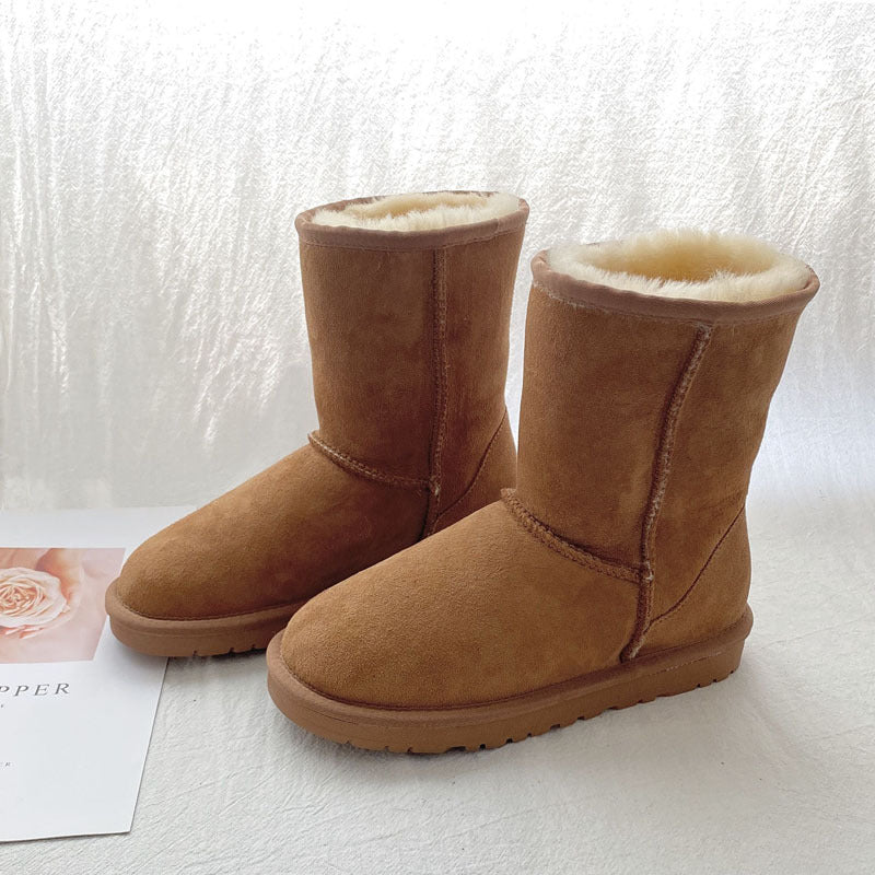 Women's Fur Winter Warm Thickened Wool Female Snow Boots