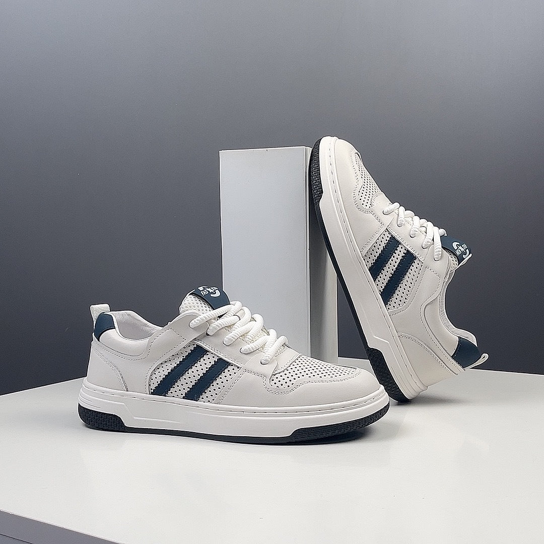 Men's Board Flat Summer Breathable Type White Sneakers