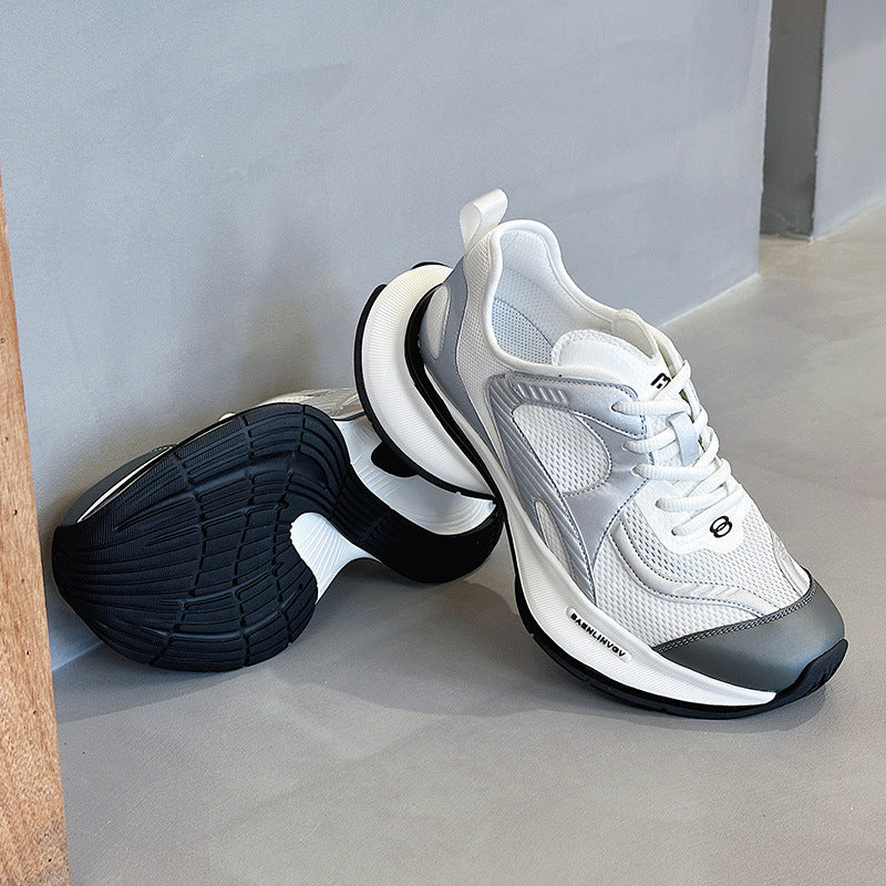 Women's & Men's Dad Summer Breathable Mesh Thin Platform Sneakers