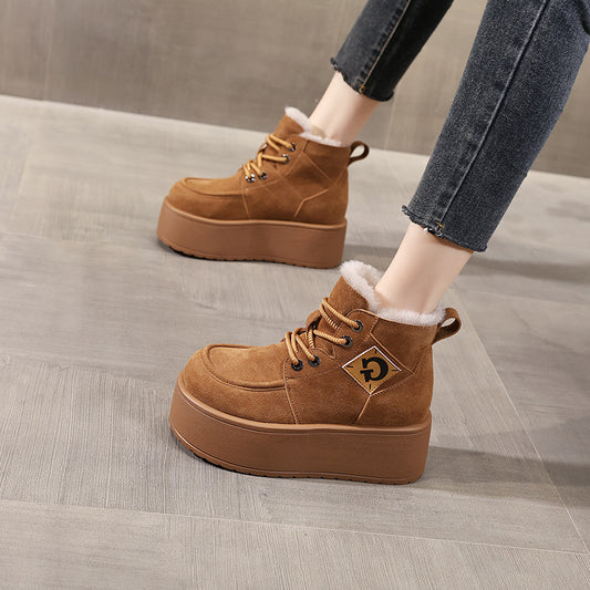 Small Thick Bottom Height Increasing Insole Snow Boots