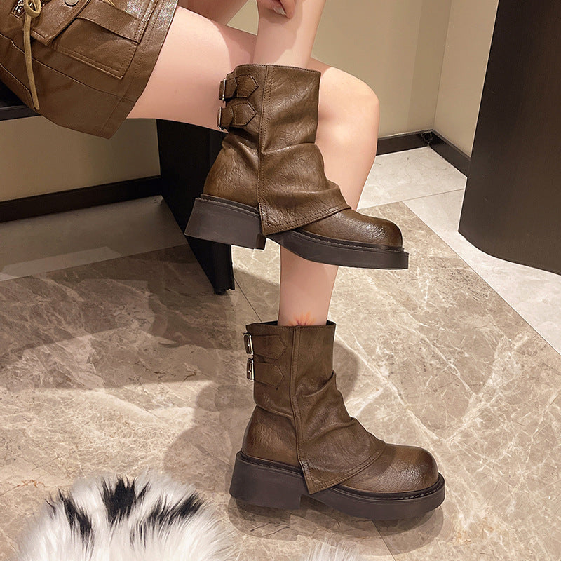 Women's Style Big Toe Belt Buckle Martin For Boots
