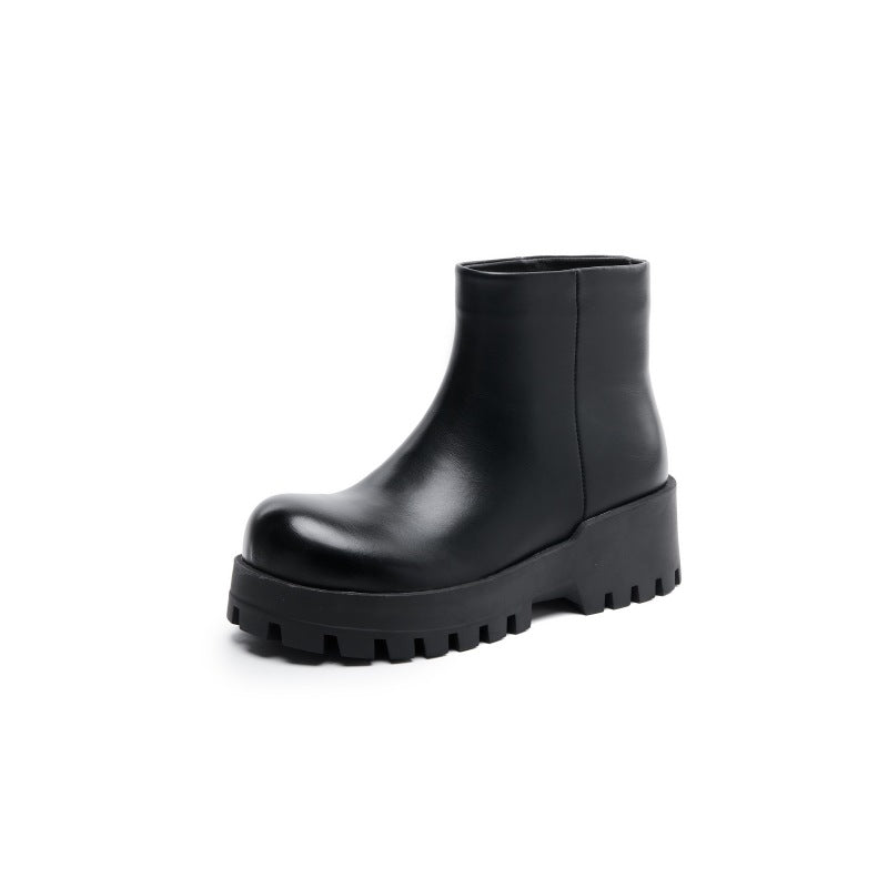 Women's Thick-soled Small Smoke Pipe Big Toe Boots
