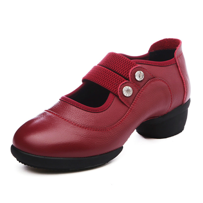 Women's Round Toe Slip-on Dancing Sports Soft Bottom Sneakers