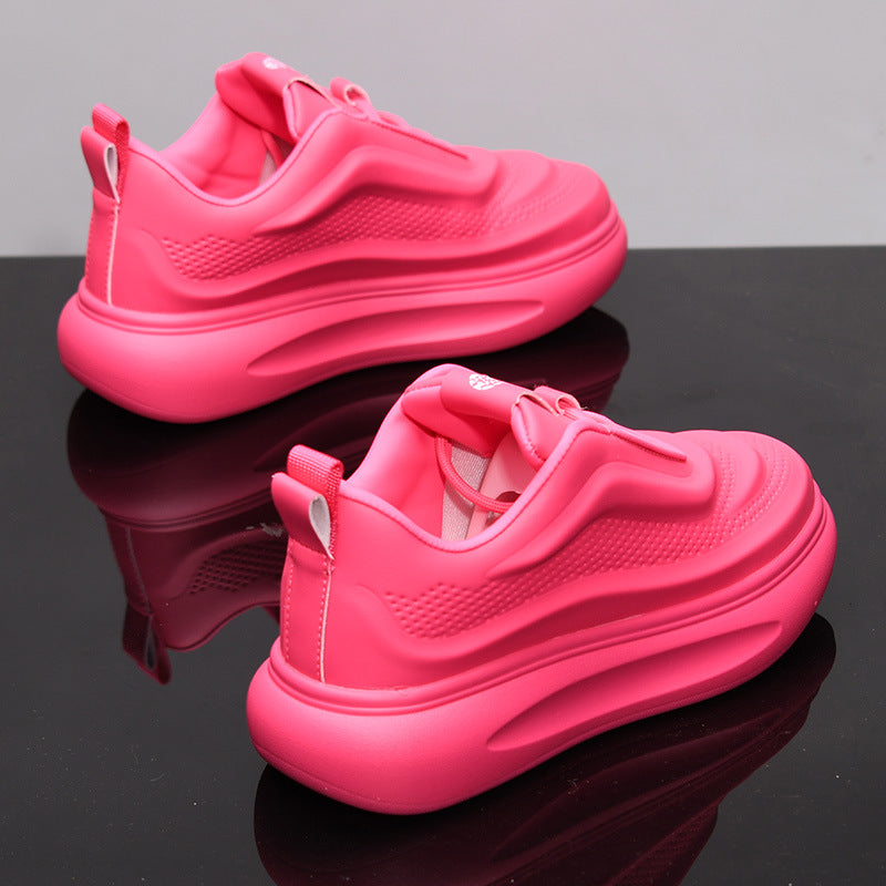 Men's & Women's Mcqueen White Platform Couple Hight Increasing Board Men's Casual Shoes