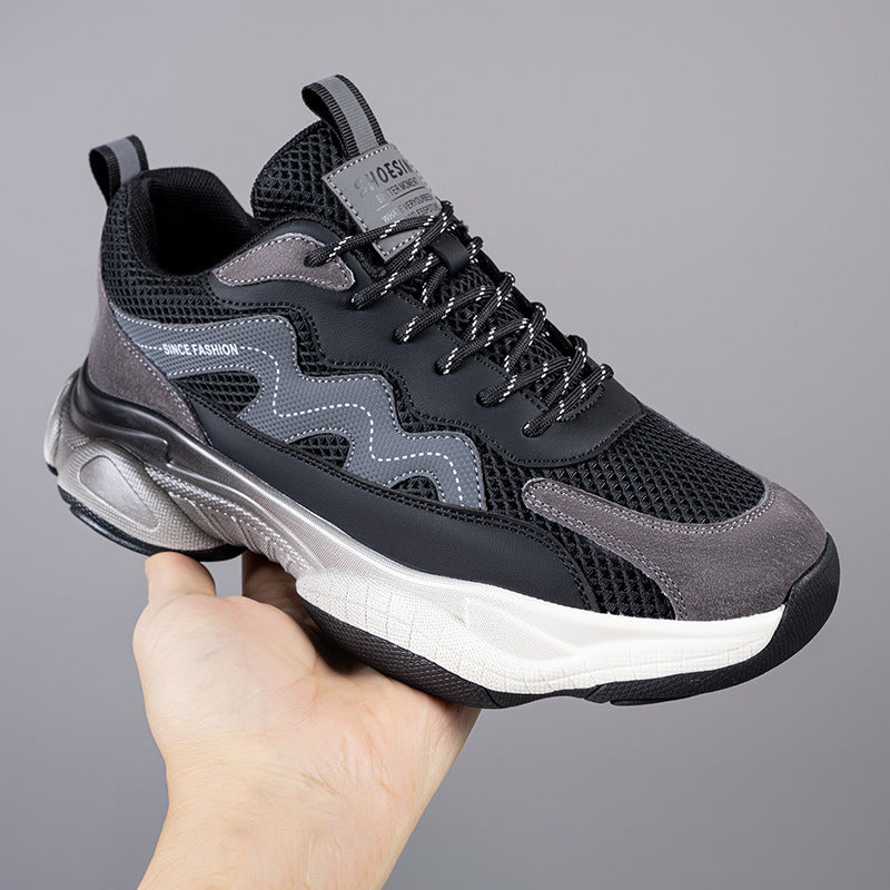Men's Extra Large Size Spring White Dad Sneakers