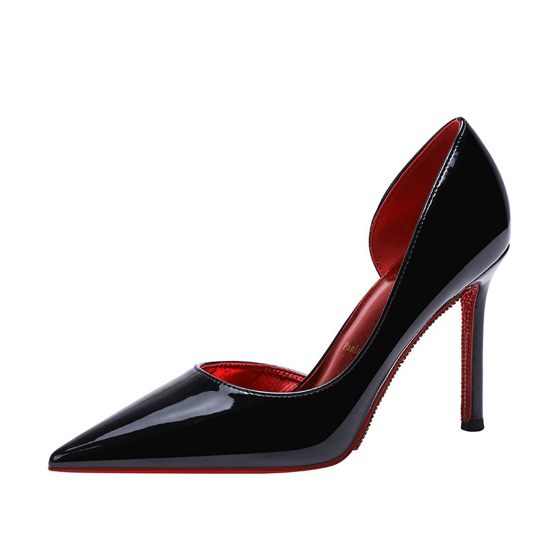 Women's High Stiletto Beautiful Sexy Wedding Black Patent Women's Shoes