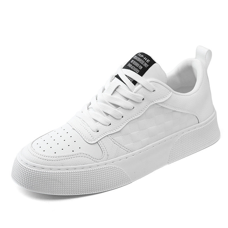 Men's Oversized Fattened Breathable Sports White Sneakers