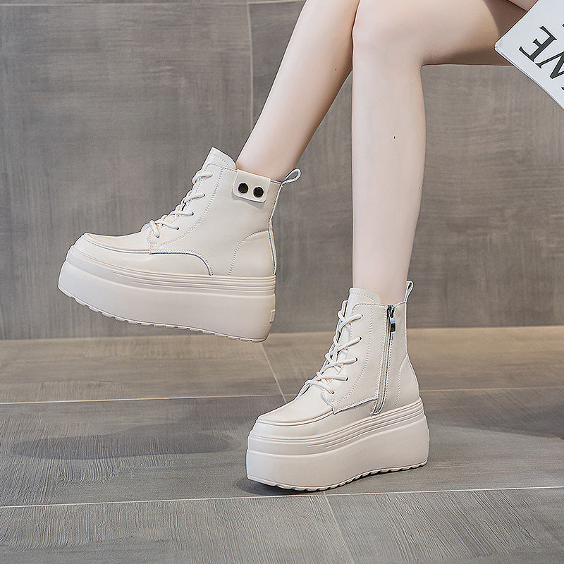 Women's Platform Candy Color Round Toe Fashion Casual Shoes