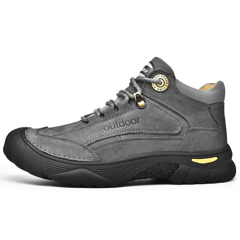 Men's Winter Fleece-lined Thickening Plus Size Cotton Middle Casual Shoes