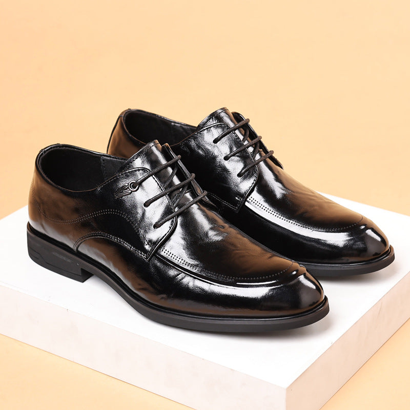 Men's Authentic British Style Business Formal Wear Groom Wedding Leather Shoes