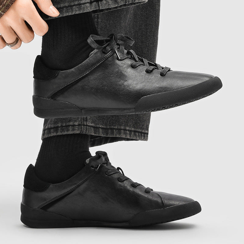 Men's Classic German Training Flat Hiking Fashionable Men's Casual Leather Shoes