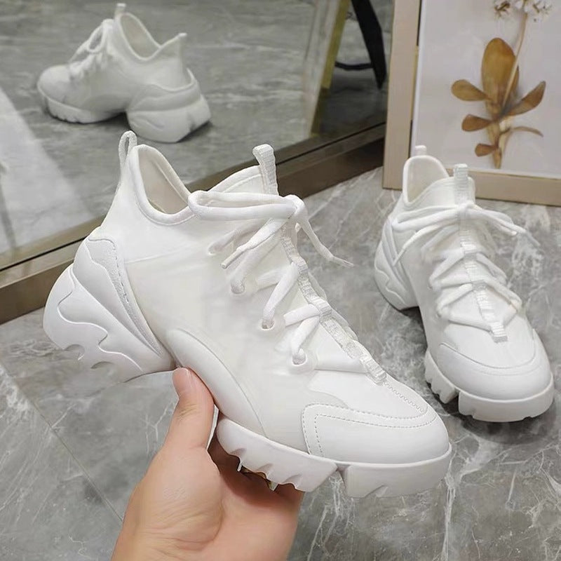 Women's Home Dad Genuine Platform Height Increasing Sneakers
