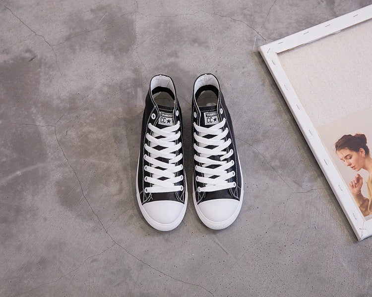 Women's White Spring Flat Comfortable Sports Sneakers