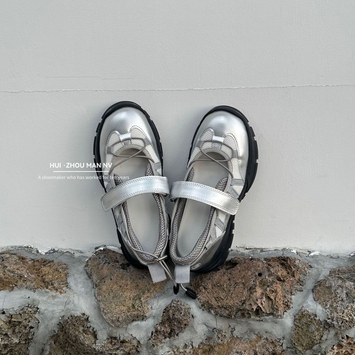Women's Platform Mary Jane Vintage Low-cut Velcro Women's Casual Shoes