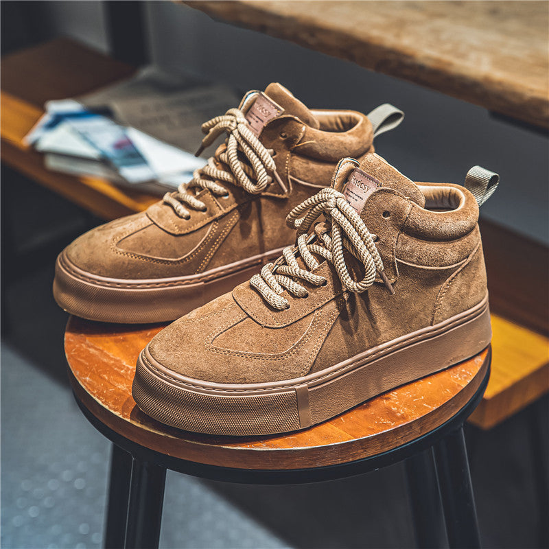 Men's British Style Vintage Sports Short Middle Sneakers