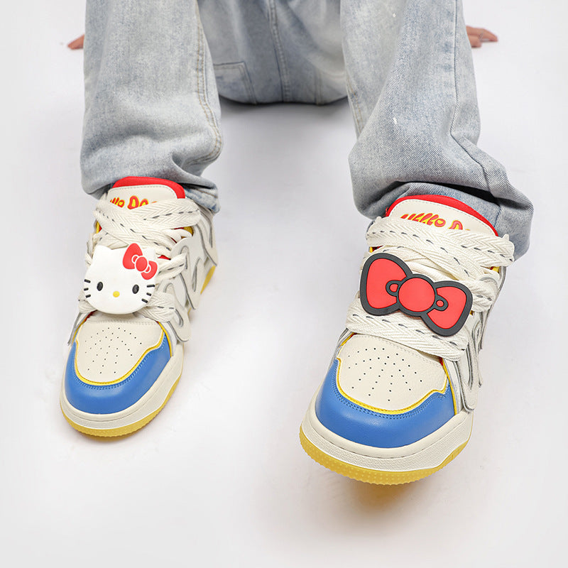 Women's & Men's Hop Couple Bread Letter National Fashion Sneakers