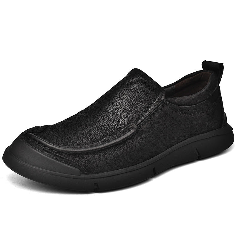 Men's Pedal Soft Bottom Lightweight Top Layer Leather Shoes