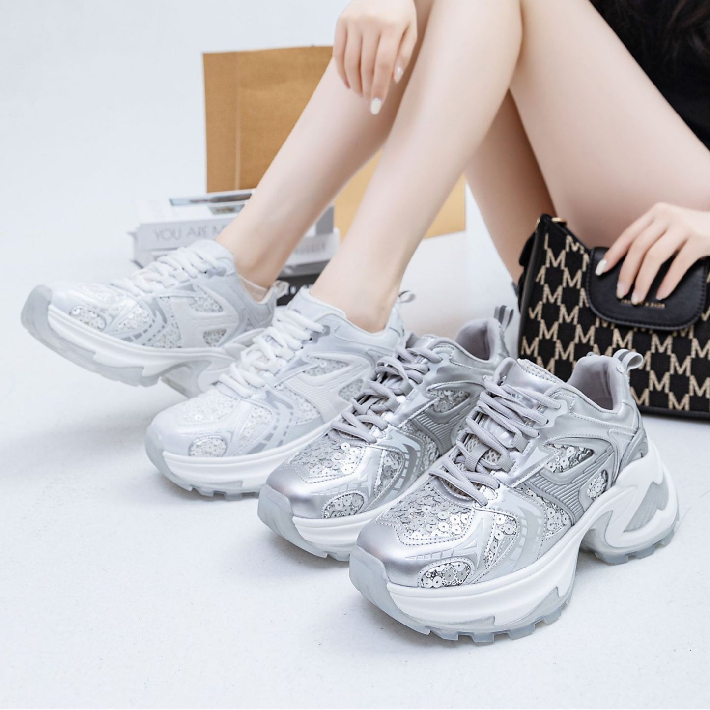 Women's Summer Starry Night Flying Thick Bottom Sneakers