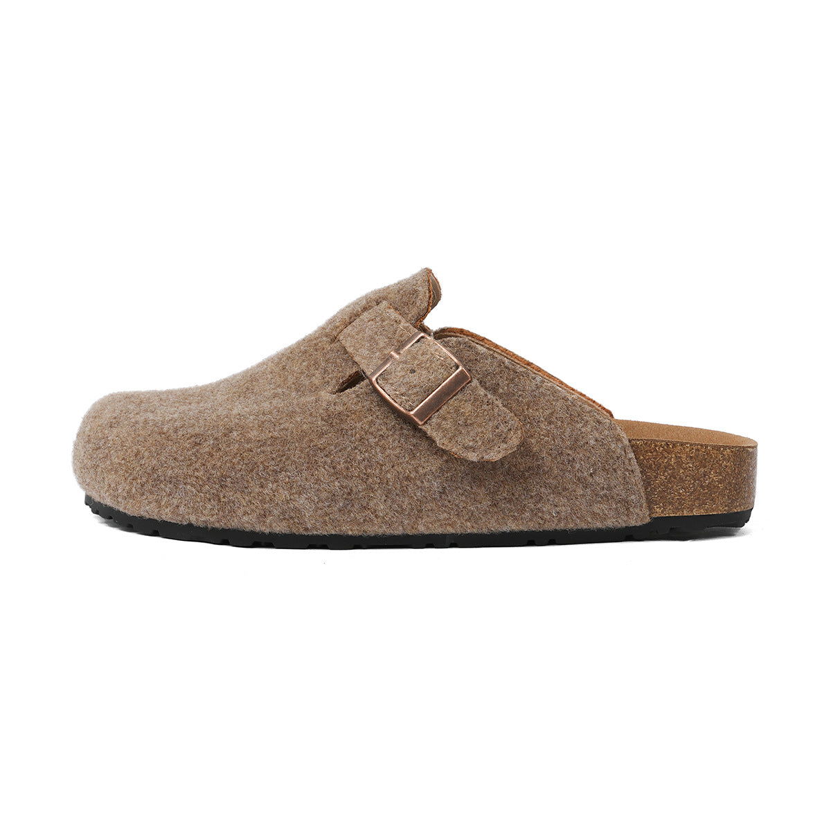 Women's Furry Toe Cap Semi Retro Platform Slippers